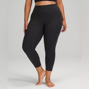 Lulu Lemon Wunder Under High-Rise Crop 23” *Full-On Luxtreme Size 10 Black NWOT